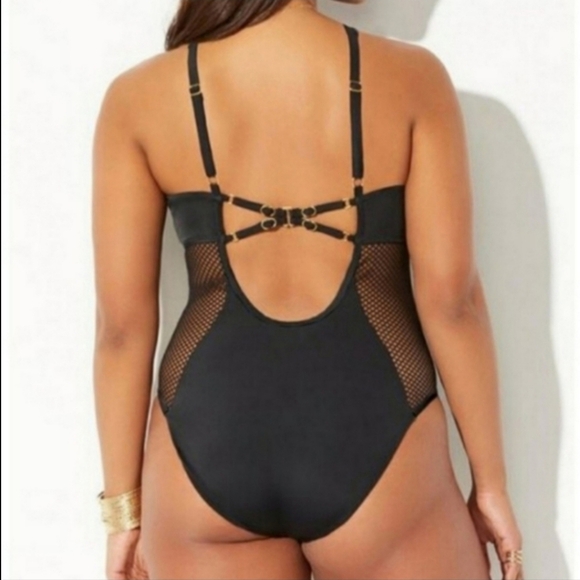NWTs Ashley Graham x Swimsuits For All Majestic Plunge Swimsuit - Picture 3 of 4